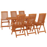 Garden Dining Set Reddish-brown Solid eucalyptus wood Large 3087342