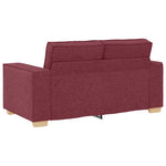 Sofa Set with Cushion 3 pcs Wine Red 220 x 78 x 84 cm Fabric 3324612