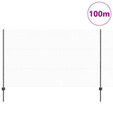 Welded Wire Fence 100 x 1.4 m PVC-Coated Steel Grey 3336938