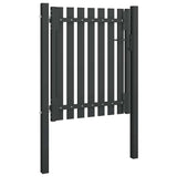 Garden Fence Gate Steel 100x100 cm Anthracite 146328