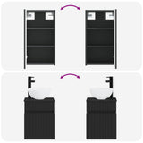 Bathroom Furniture Set 3 pcs Black 33 x 34.5 x 160 cm 3406084