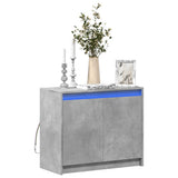 Sideboard with LED Concrete Grey 72x34x61 cm Engineered Wood 852176