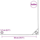 Tarpaulin 650 g/m 6x8 m Grey 144893
