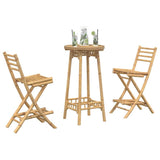 3 Piece Outdoor Bar Set Foldable Bamboo 4108231