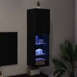 TV Cabinet Set Black Oak 30.5 x 30 x 102 cm Engineered Wood 862198