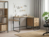 Desk with Storage Artisan Oak 120 x 50 x 75 cm 8008001