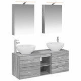 Bathroom Furniture Set 5 pcs Grey Sonoma 3406956
