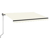 Manual Retractable Awning with LED 350x250 cm Cream 3069082