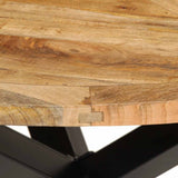 Dining Table 110x75 cm Solid Wood Rough Mango 358882