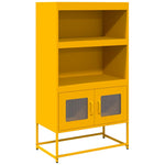 ZNTS Highboard Mustard Yellow 68x39x123 cm Steel 853371