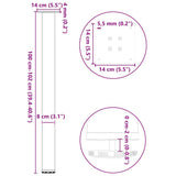 Bar Table Legs 4 pcs Anthracite 100-102 cm Steel 4012478