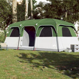 ZNTS Family Tent Cabin 9-Person Green Waterproof 94539