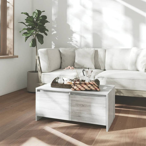 Coffee Table Grey Sonoma 90x50x41.5 cm Engineered Wood 813030