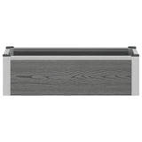Garden Raised Bed Grey 75 x 30 x 22 cm WPC and Aluminium 42039080