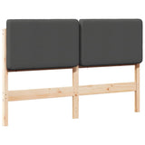 Upholstered Headboard with Headboard Brown and Dark Grey 140 cm 880069