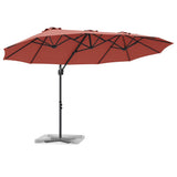 Umbrella Terracotta 372 x 198 x 243 cm Polyester and Aluminium 42003382
