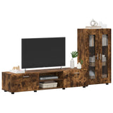TV Cabinet Set FLORIN 3 pcs Smoked Oak Engineered Wood 3397939