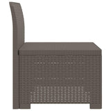 1-Seater Garden Sofa Rattan Look PP Light Grey 8011779