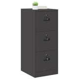 File Cabinet Black 44 x 50 x 106.5 cm Cold-Rolled Steel 891598