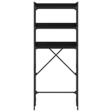 Washing Machine Shelf Black 67x25x163 cm Engineered Wood 838978
