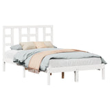 Bed Frame without Mattress White 120x200 cm Solid Wood 3105401