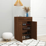 Shoe Cabinet Brown Oak 60x35x84 cm Engineered Wood 815419