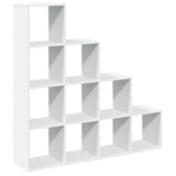 Room Divider Bookcase 4-Tier White 131,5x29x131,5 cm Engineered Wood 857967