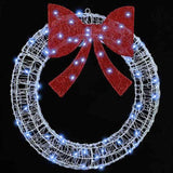 Wreath with 60 LEDs Cold white 76 x 76 x8.5 cm Acrylic 42019122