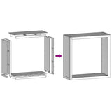 Firewood Rack Green 100x40x100 cm Steel 850971