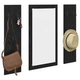 Wall-Mounted Coat Rack Wall-mounted Black Oak 96 x 1.5 x 90 cm 874532