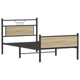 Bed Frame without Mattress Sonoma Oak 100x200 cm Engineered Wood 4106975
