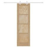 Sliding Door Natural and White 61 x 198.5 cm Solid Pine Wood 3445521