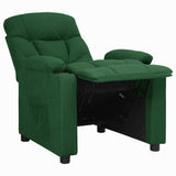 Recliner Chair Dark Green Fabric 339088