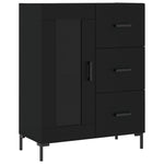 Highboard Black 69.5x34x180 cm Engineered Wood 3189510