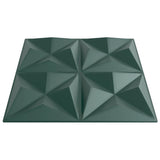Wall Panels 48 pcs Green 50x50 cm XPS 12 m Origami 4100067