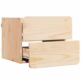 Bedside Table 2 pcs Natural 39 x 34 x 33 cm Solid pinewood 873506