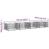 Outdoor Dog Kennel Steel 15.02 m 3124666