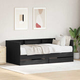 Day Bed with Drawer Grey 90 x 200 cm Engineered Wood 3345120