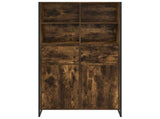 Sideboard 2 pcs Smoke Oak 81 x 36 x 150.5 cm Engineered Wood 3403036