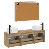 Bathroom Cabinet Set 4 pcs Artisan Oak Engineered Wood 3406662
