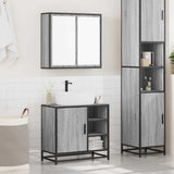 2 Piece Bathroom Furniture Set Grey Sonoma Engineered Wood 3300908