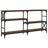 Console Table Brown Oak 150x29x76.5 cm Engineered Wood 835473