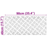 Stair Tread Rectangular 2 pcs Silver 90 x 40 cm Aluminium 4104335