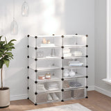 Shoe Rack Transparent 94.5x36.5x106 cm PP 340564