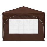 Pop-up Party Tent 290 x 290 x 245 cm Brown 42019863