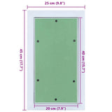 Access Panel Green and Silver 25 x 45 cm 4018454