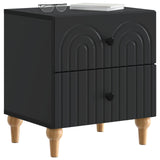 Bedside Cabinet 2 pcs Black 43 x 34.5 x 48 cm Engineered Wood 894068