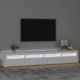 TV Cabinet with LED Lights White 240x35x40 cm 3152762