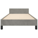 Bed Frame without Mattress Light Grey 90x190cm Single Velvet 349902