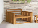 Armrest 2 pcs Natural 80 x 6 x 61 cm Solid Acacia Wood 900588
